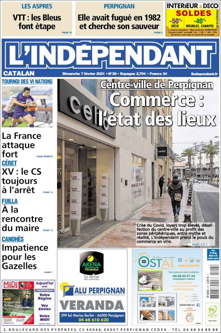 Portada de Le Indépendant (France)