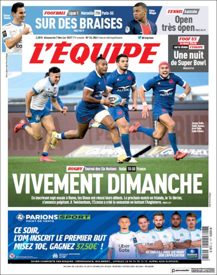 Portada de L'Equipe (France)