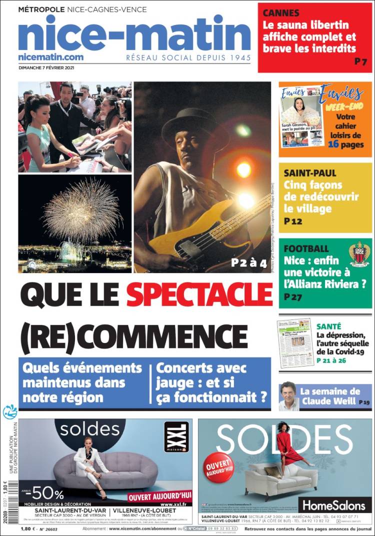 Portada de Nice-Matin (France)