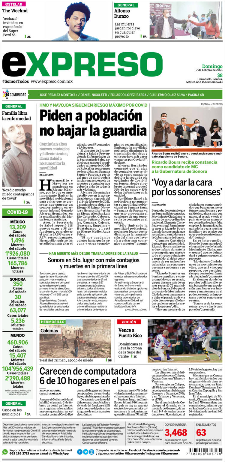 Portada de Expreso (México)