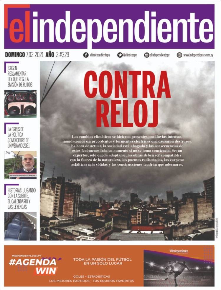 Portada de El Independiente (Paraguay)
