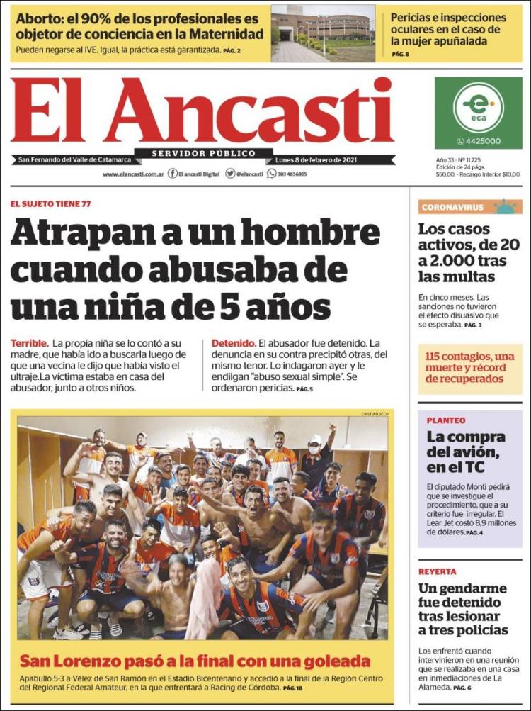 Portada de El Ancasti (Argentina)
