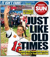 Portada de The Toronto Sun (Canadá)