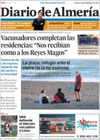 Portada de Diario de Almería (España)