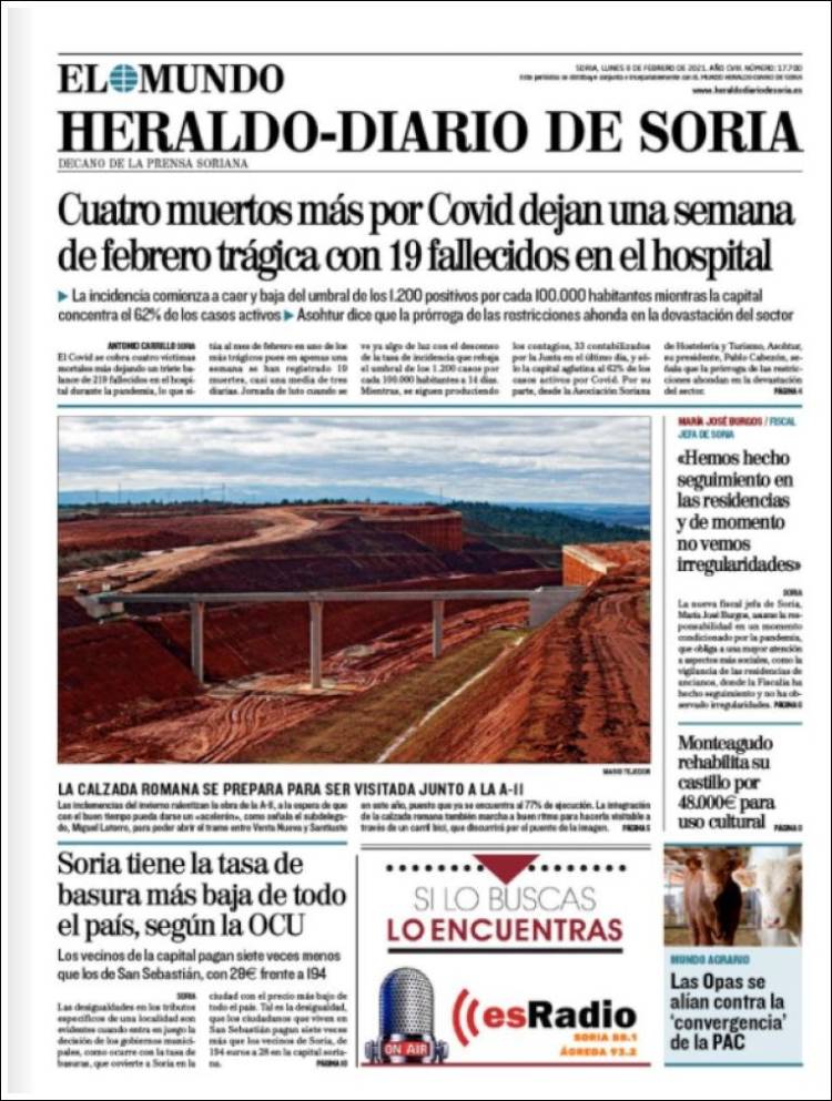 Portada de Diario de Soria (España)