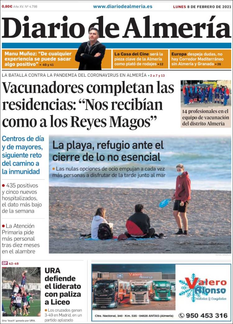 Portada de Diario de Almería (España)