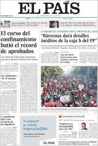 Portada de El País (España)