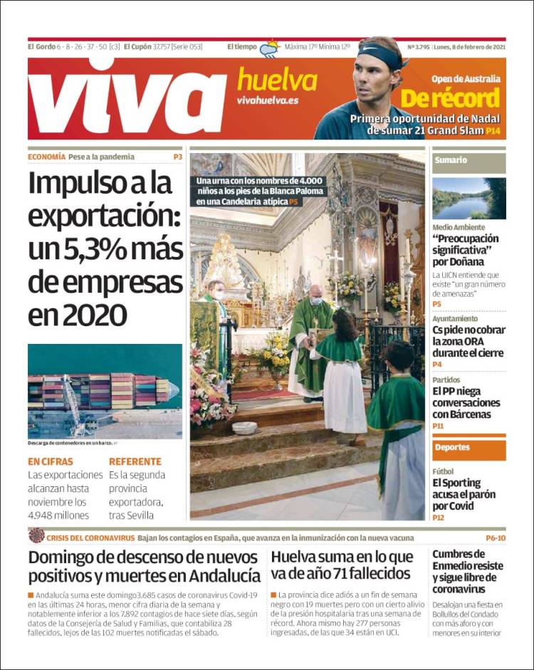 Portada de Viva Huelva (España)