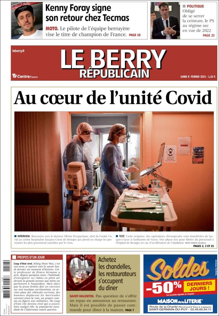 Portada de Berry Republicain (Francia)