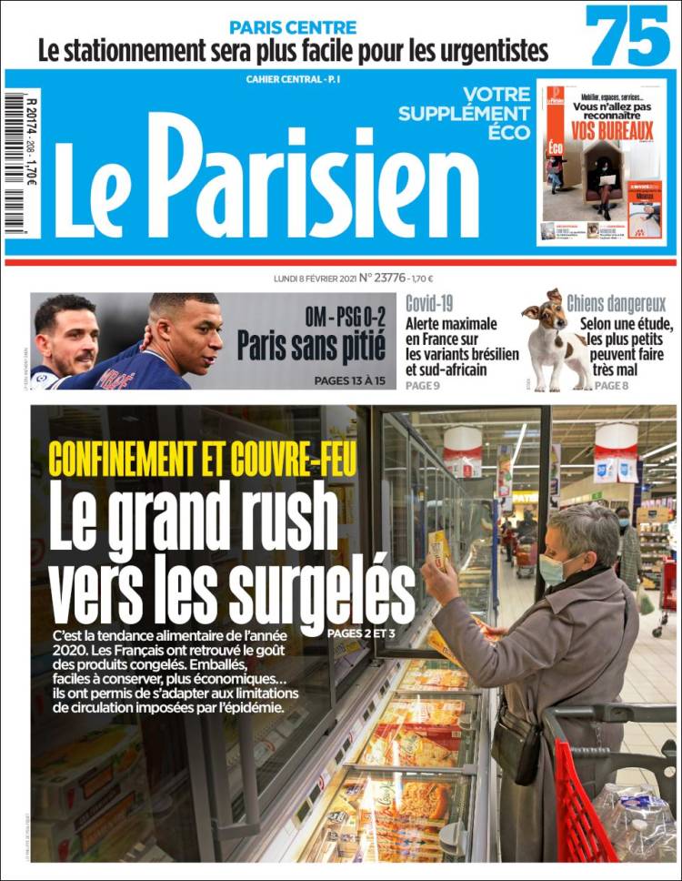 Portada de Le Parisien (Francia)