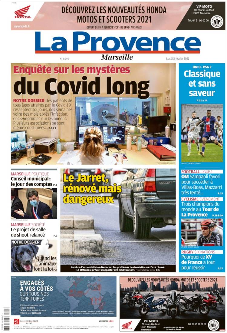 Portada de La Provence (Francia)