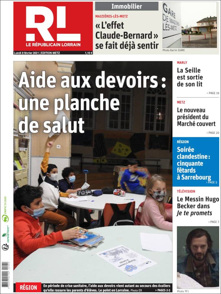 Portada de Le Republicain Lorrain (Francia)