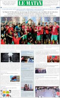 Portada de Le Matin (Maroc)