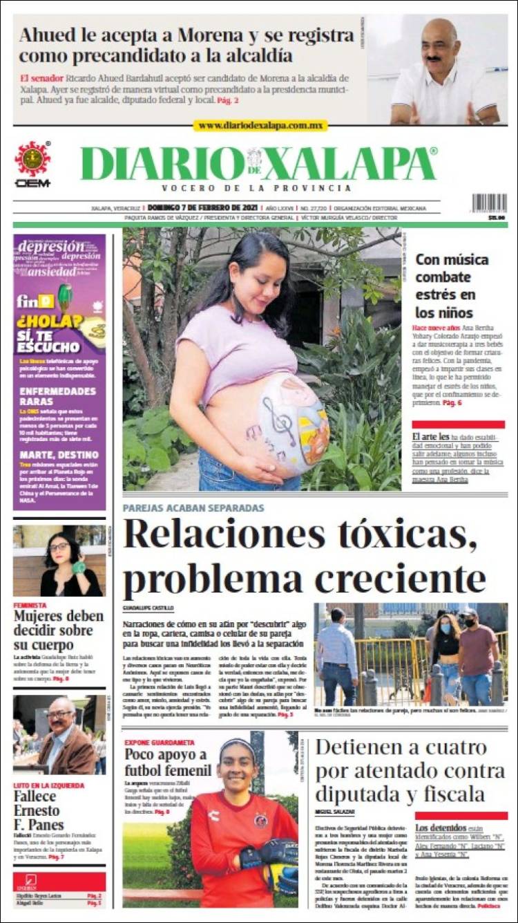 Portada de Diario de Xalapa (México)