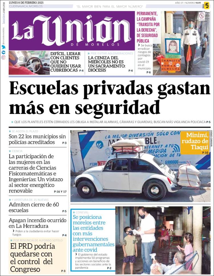 Portada de La Unión de Morelos (México)