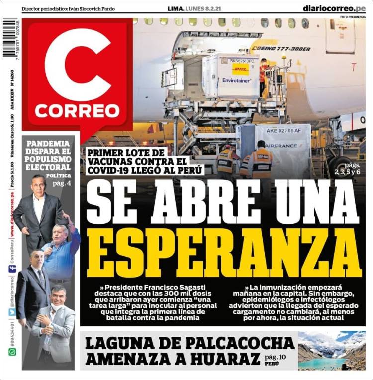 Portada de Diario Correo (Perú)
