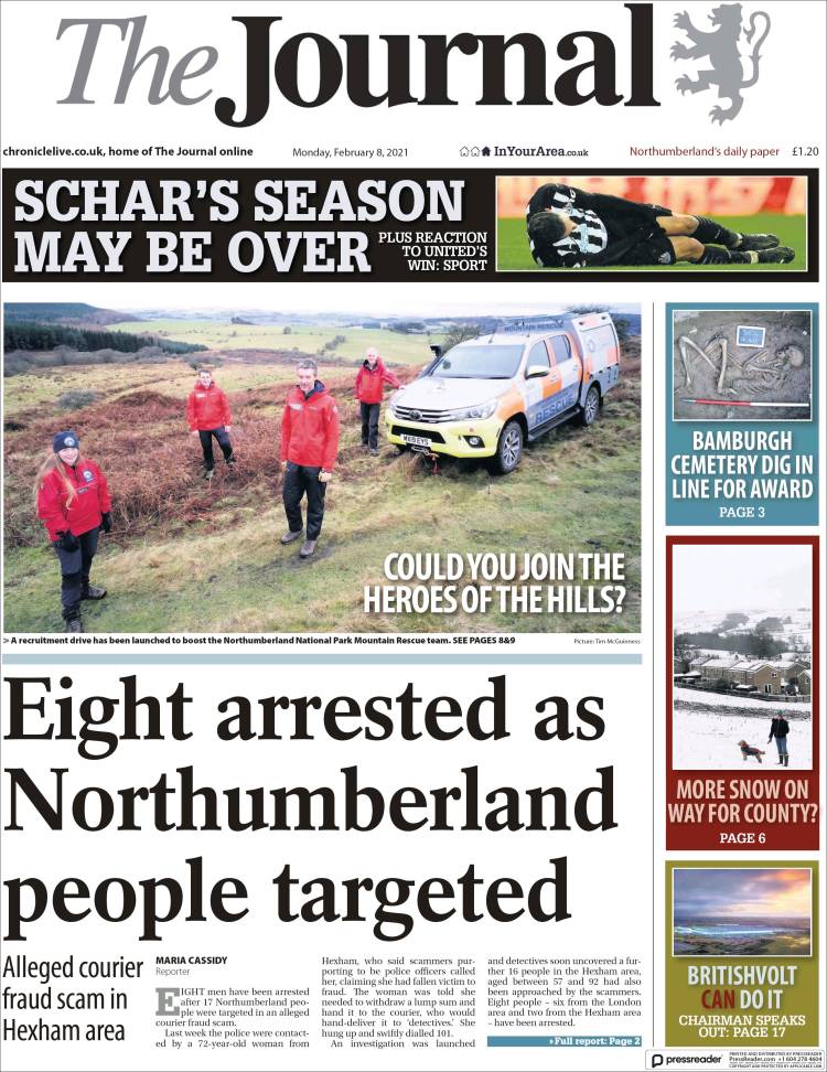 Portada de The Journal (Reino Unido)