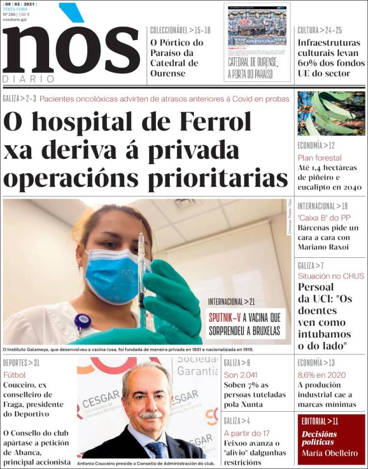 Portada de Nòs Diario (España)