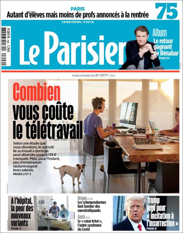 Newspaper Le Parisien France Newspapers In France Today S Press Covers Kiosko Net