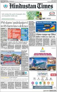 Portada de Hindustan Times (India)