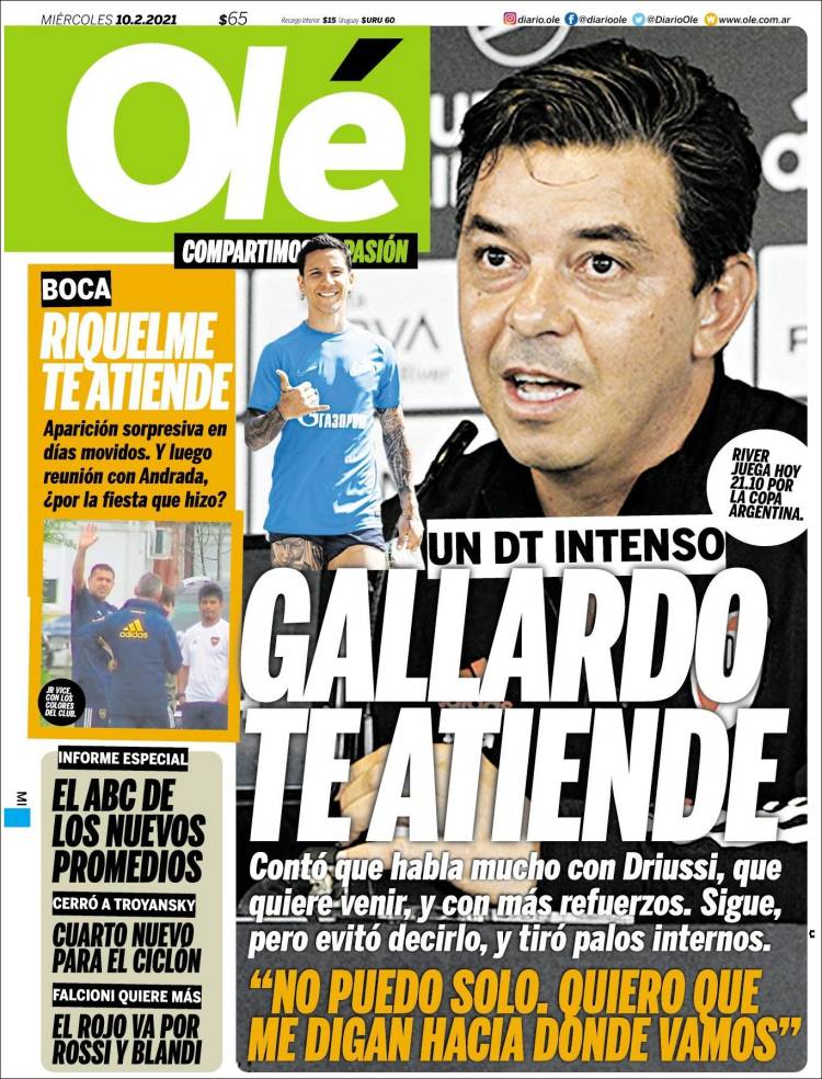 Portada de Olé (Argentina)