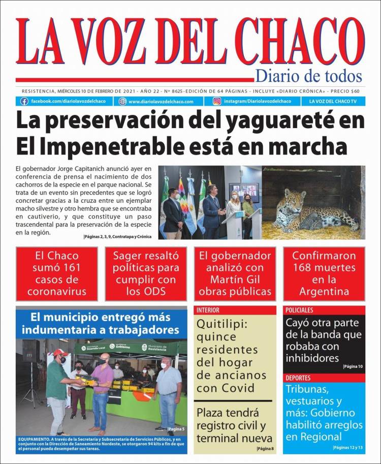 Portada de La Voz del Chaco (Argentina)