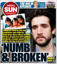 Portada de The Toronto Sun (Canadá)