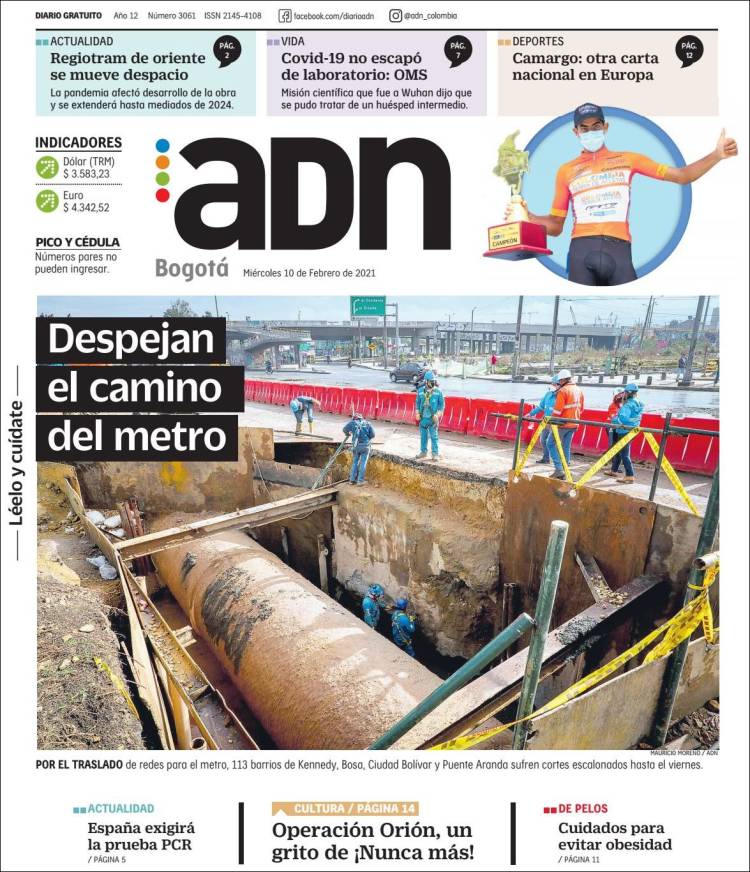 Portada de ADN - Bogotá (Colombia)