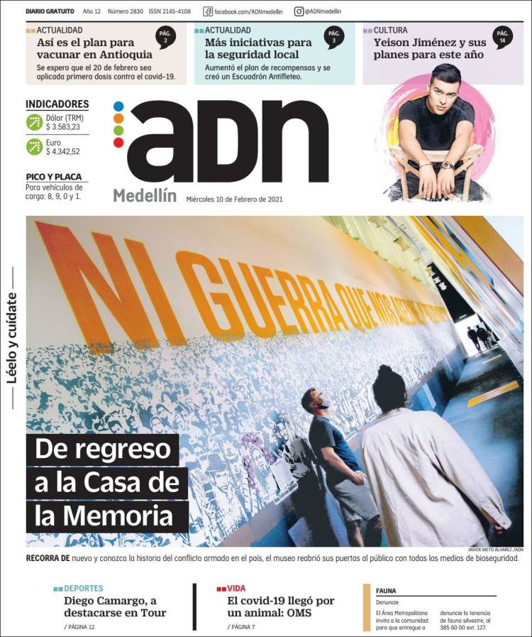 Portada de ADN - Medellín (Colombia)