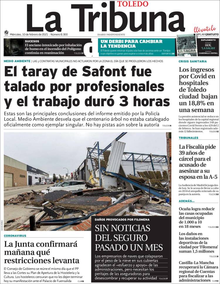 Portada de La Tribuna de Toledo (España)