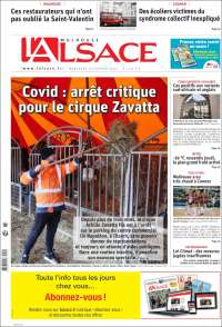 Portada de Journal L'Alsace (Francia)