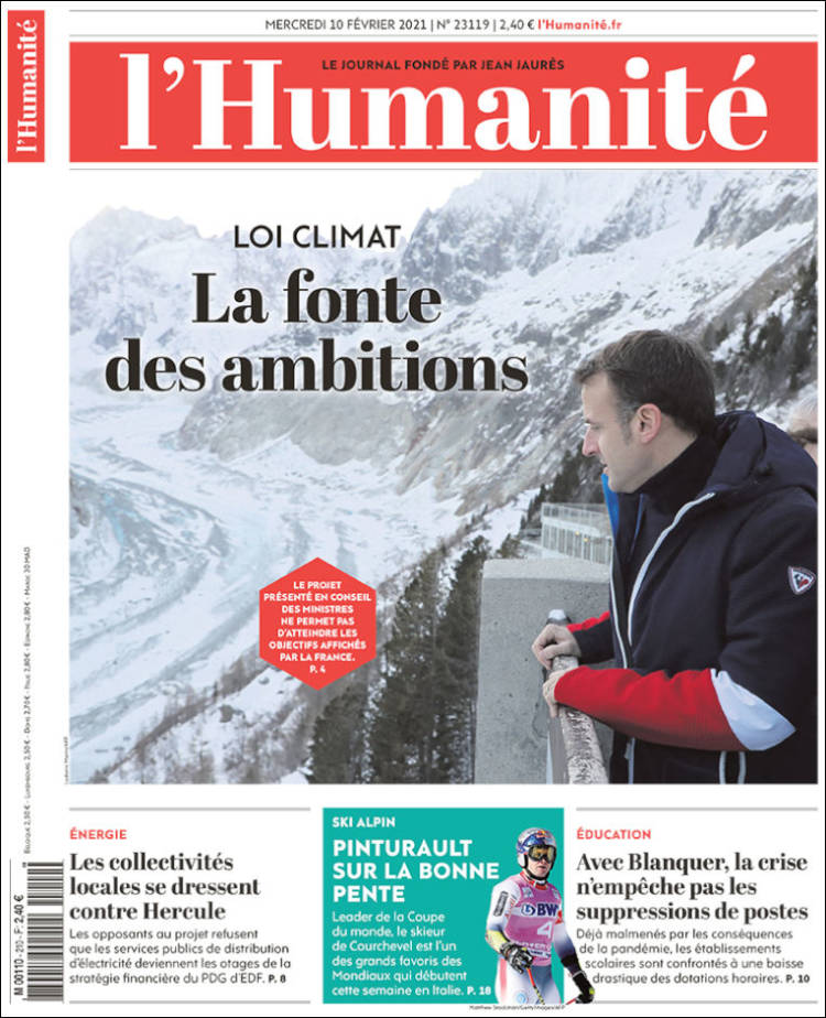 Portada de l'Humanite (Francia)