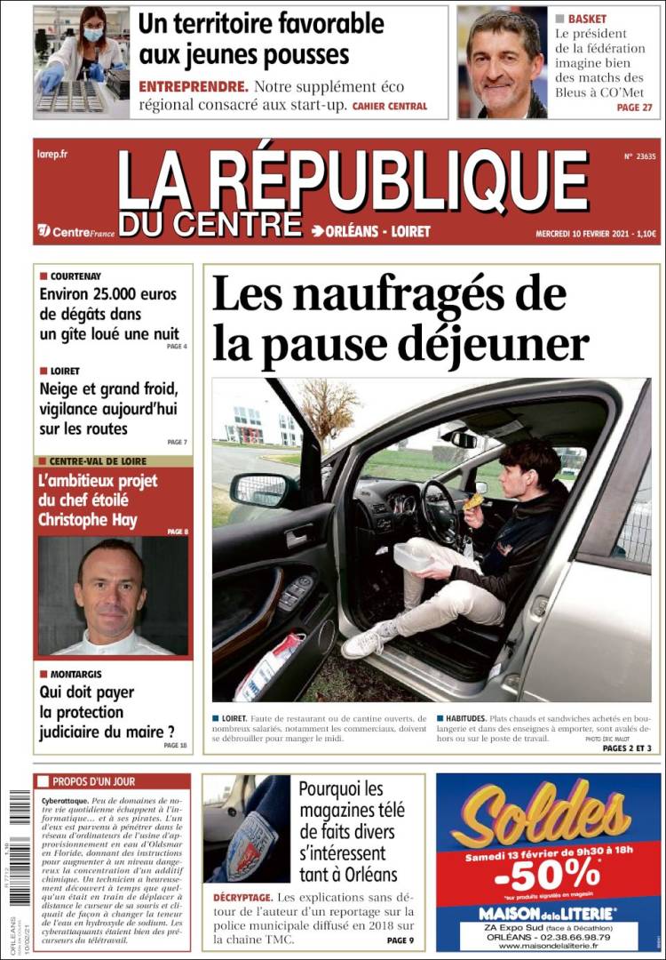 Portada de La République du Centre (France)