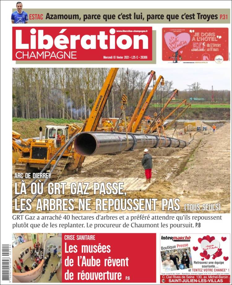 Portada de Libération Champagne (Francia)