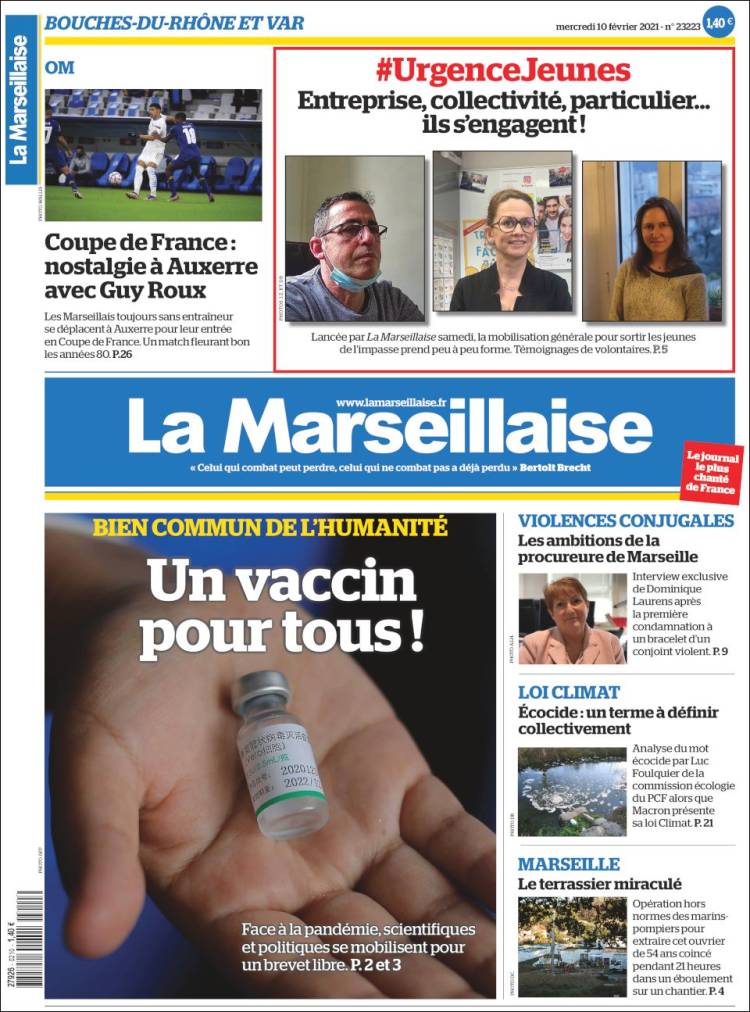 Portada de La Marseillaise (France)