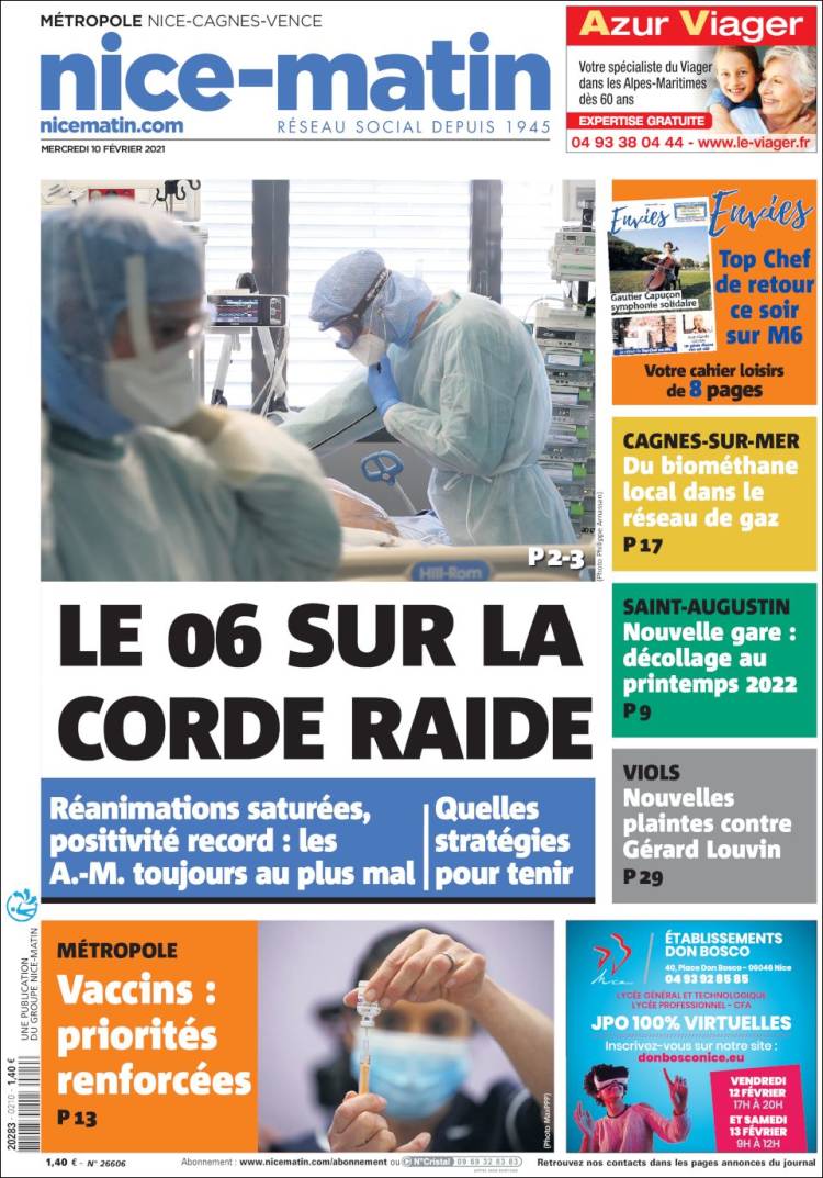 Portada de Nice-Matin (France)