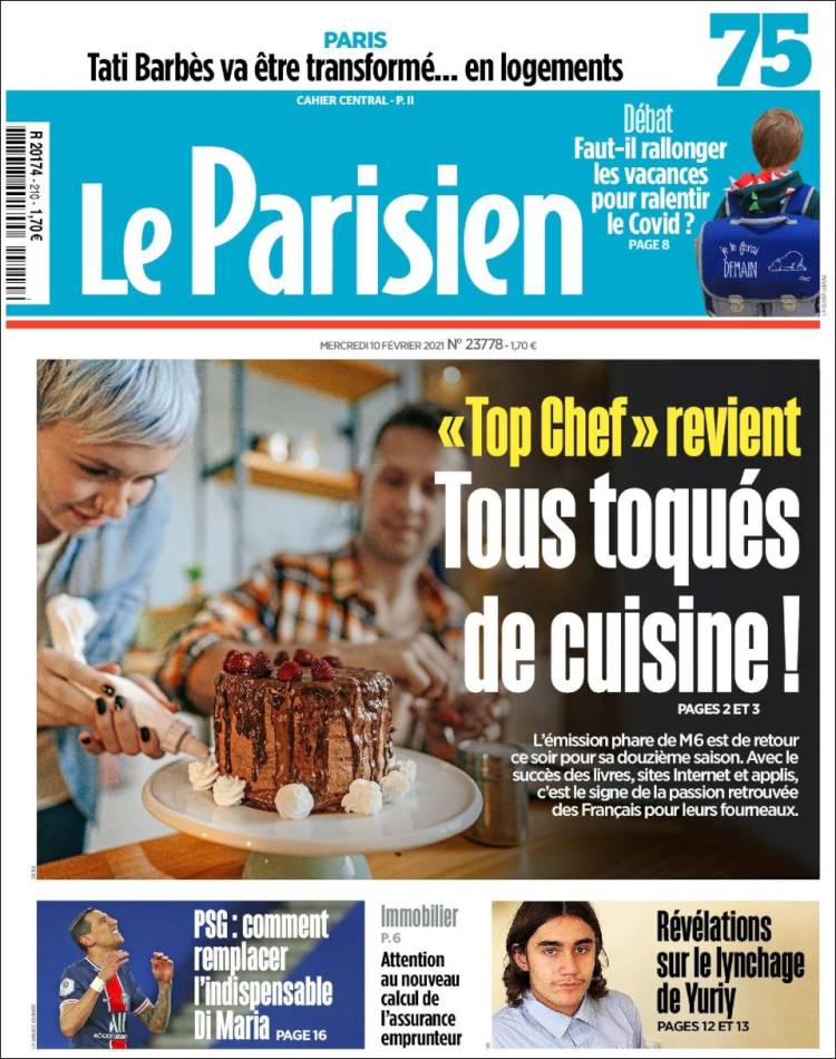 Portada de Le Parisien (France)
