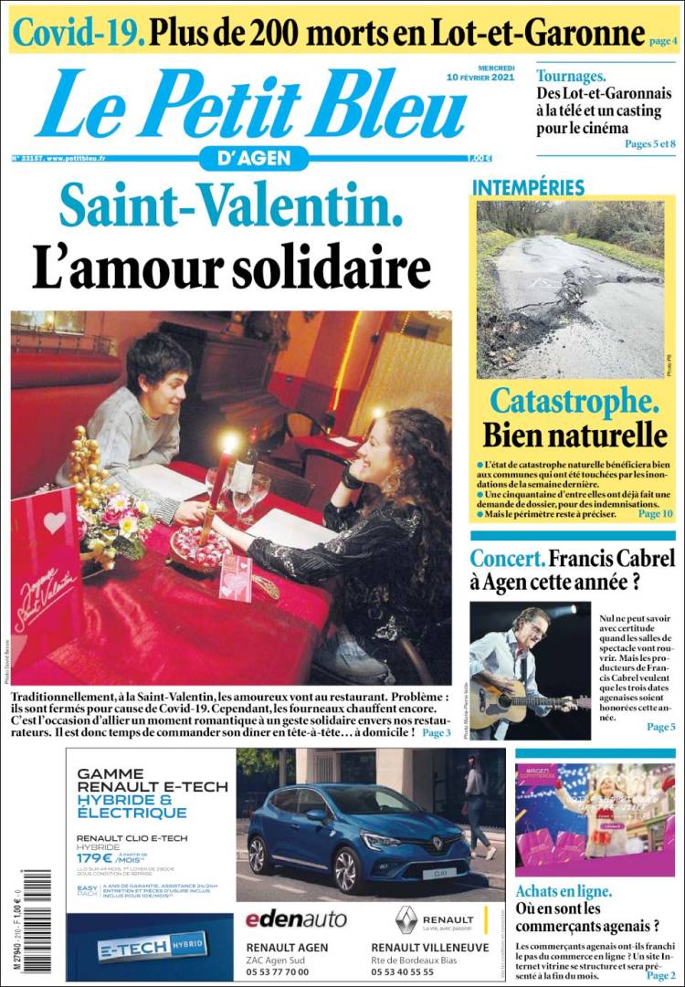 Portada de Le Petit Bleu (France)