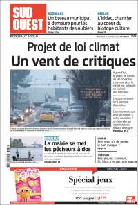 Portada de Sud Ouest (Francia)