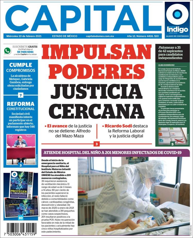 Portada de Capital México (México)
