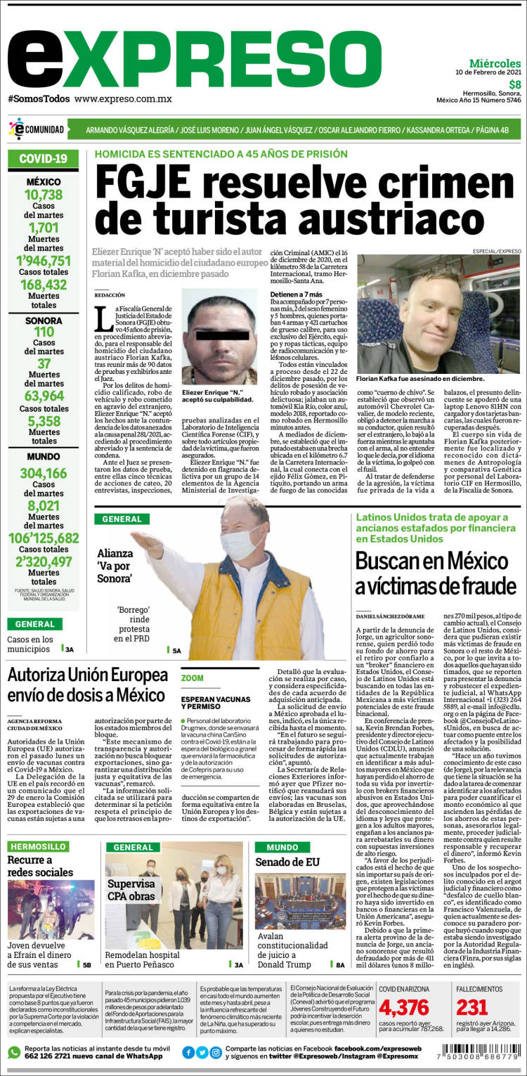 Portada de Expreso (México)