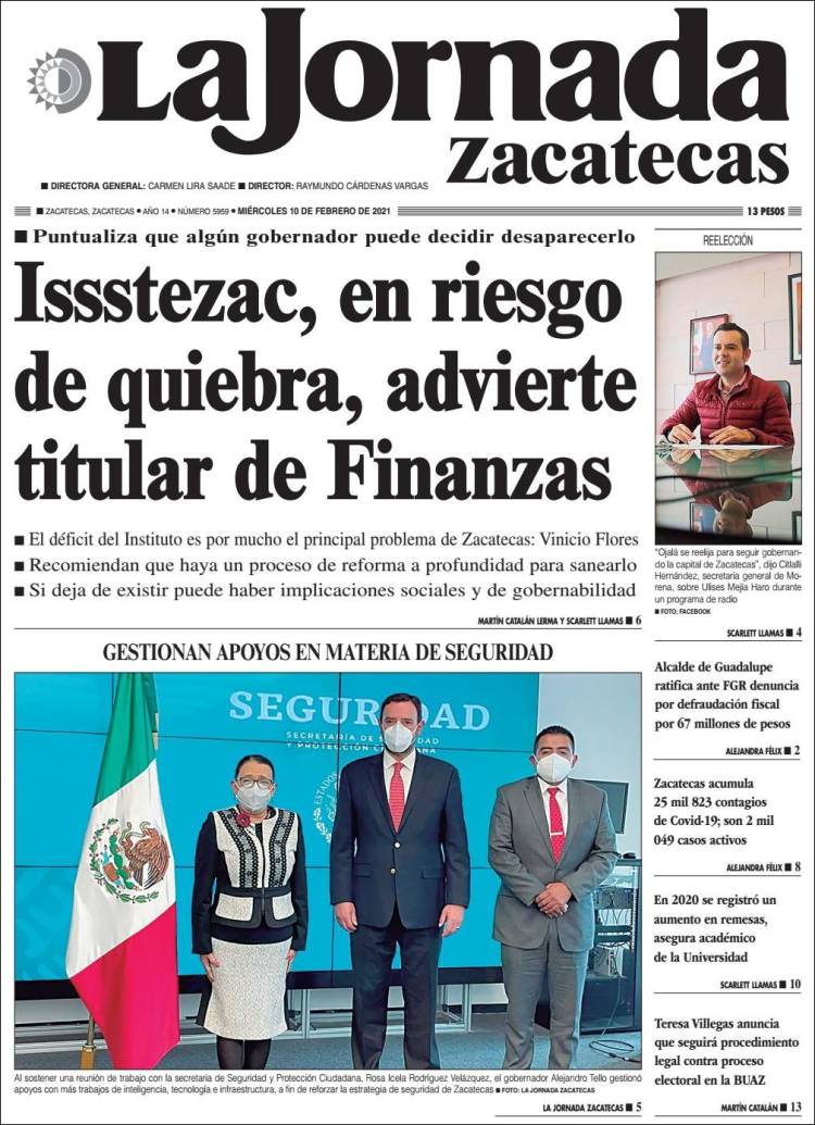 Portada de Jornada de Zacatecas (México)