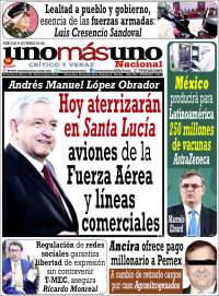 Portada de unomásuno (México)