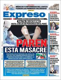 Portada de Expreso (Perú)