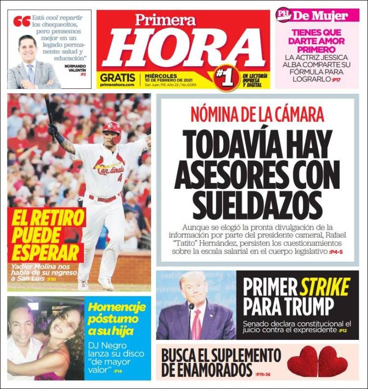 Portada de Primera Hora (Puerto Rico)