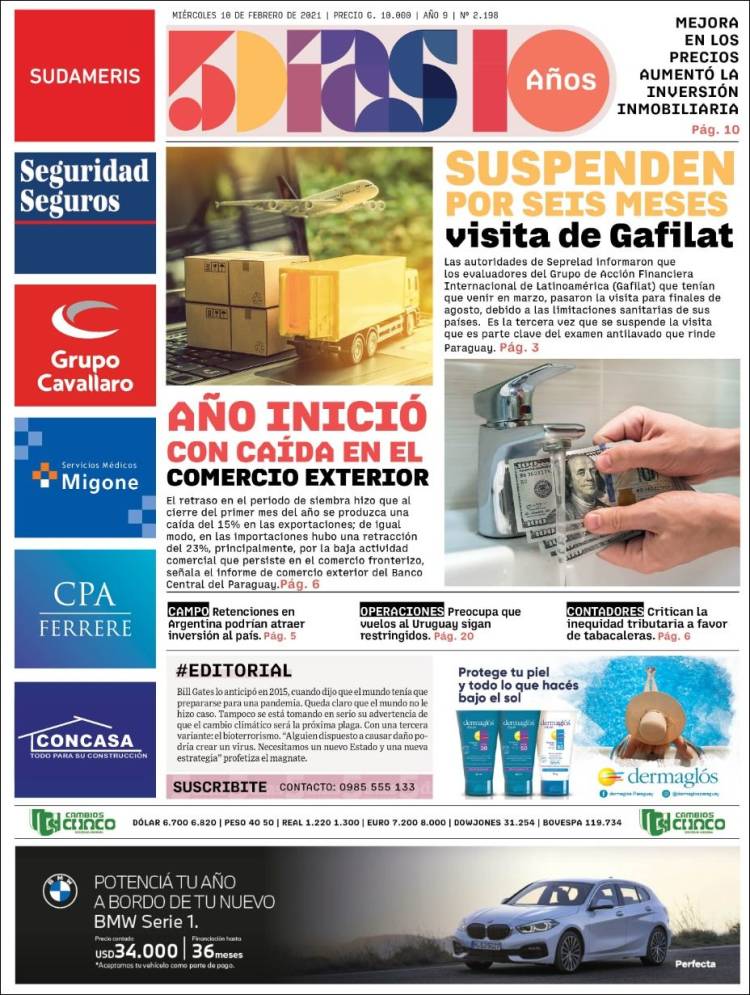 Portada de 5 Días (Paraguay)