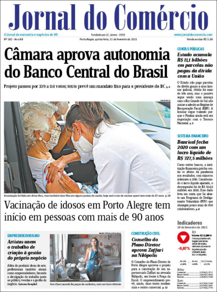 Portada de Jornal do Comércio (Brasil)
