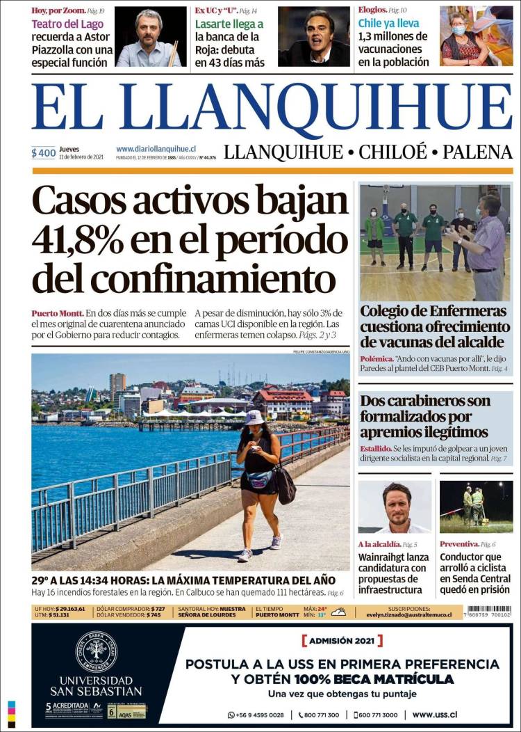 Portada de El Llanquihue (Chile)