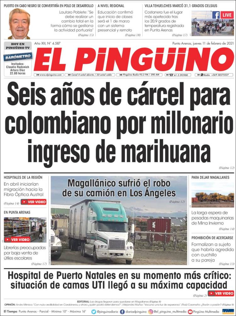 Portada de El Pingüino (Chile)