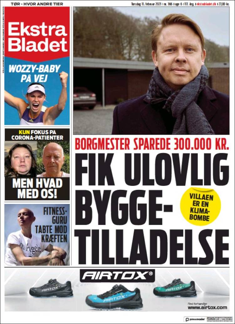 Portada de Ekstra Bladet (Dinamarca)